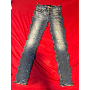 Women's Buckle Black Blue Skinny Jeans Size 25